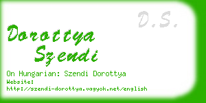 dorottya szendi business card